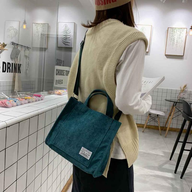 Women Bag 2021 Corduroy Zipper Shoulder Cotton Canvas Handbag Casual Tote Female Eco Crossbody Bag Ladies Vintage Messenger Bags
Women Bag 2021 Corduroy Zipper Shoulder Cotton Canvas Handbag Casual Tote Female Eco Crossbody Bag Ladies Vintage Messenger Bags