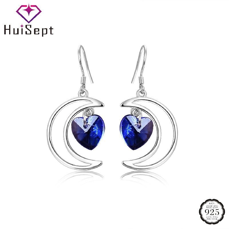 HuiSept Silver Earrings 925 Jewelry Heart-shape Sapphire Gemstone Moon Drop Earrings for Female Wedding Gift Ornaments Wholesale
HuiSept Silver Earrings 925 Jewelry Heart-shape Sapphire Gemstone Moon Drop Earrings for Female Wedding Gift Ornaments Wholesale