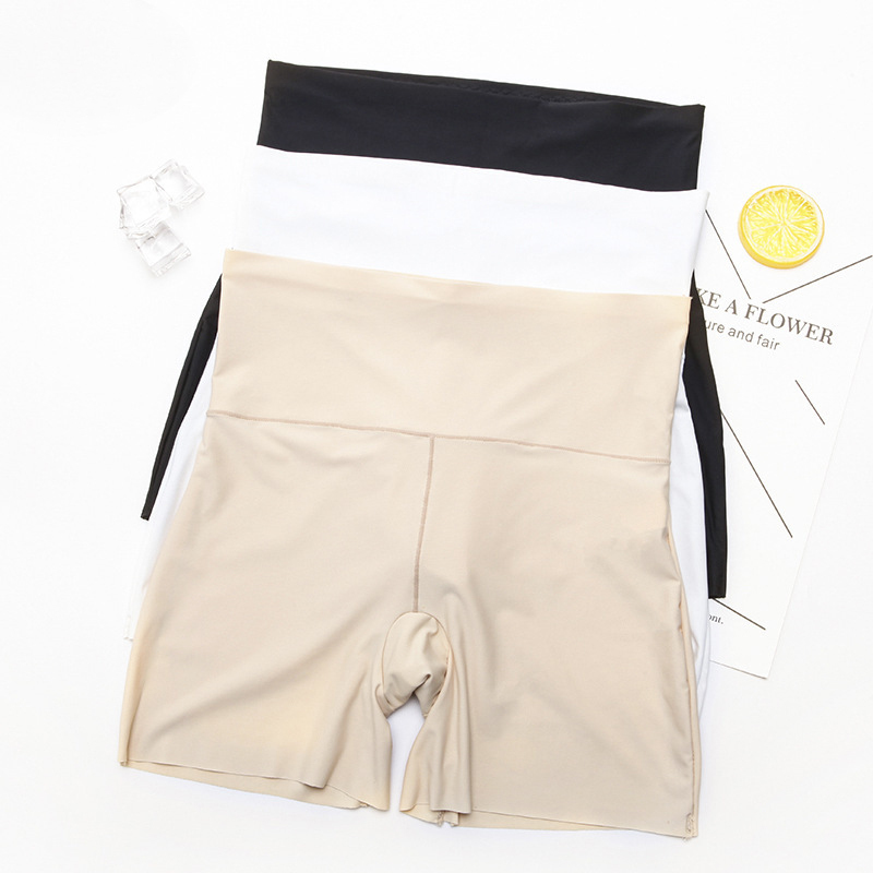 3PCS/lot Women High Waist Safety Short Pants Slimming Panties Seamless Boyshorts Silk Lady Boyshort Nylon Women Boxer 201112