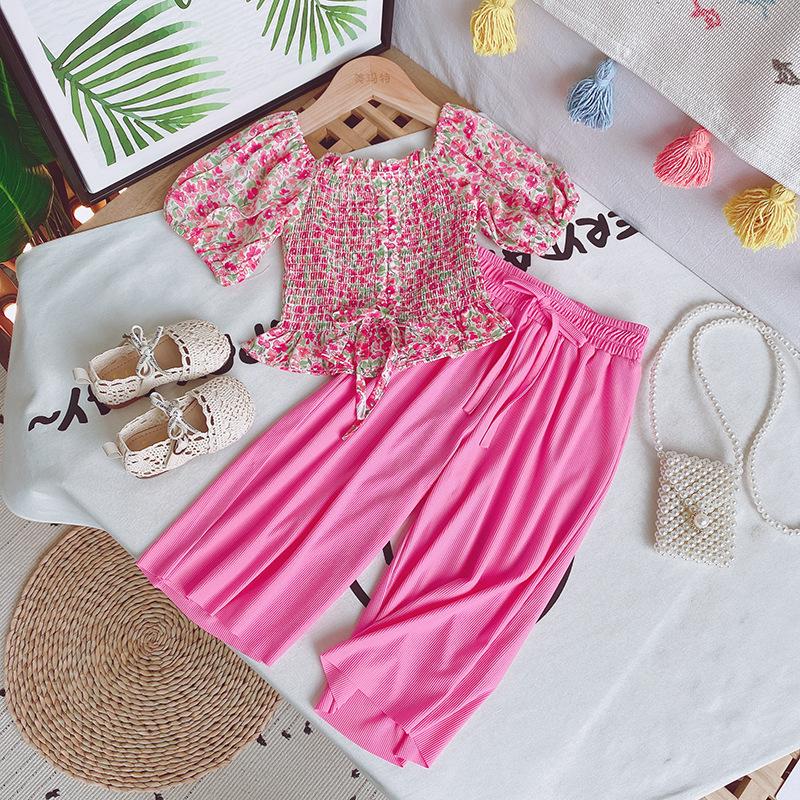 Clothing Sets Pretty Girl Summer Half Sleeve Tops Pullover Flower Solid Long Pants Kids 2pcs Children Costumes 2-7Y, White
Clothing Sets Pretty Girl Summer Half Sleeve Tops Pullover Flower Solid Long Pants Kids 2pcs Children Costumes 2-7Y, White