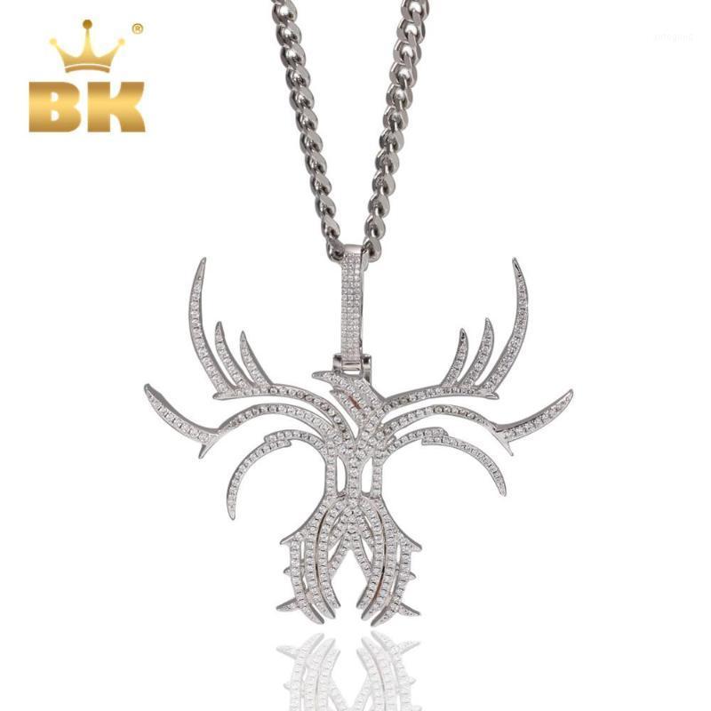 Pendant Necklaces THE BLING KING Horns On Reindeer Head Necklace Full Zirconia Antlers Shape Larege Size Men Jewelry Punk Gold1
Pendant Necklaces THE BLING KING Horns On Reindeer Head Necklace Full Zirconia Antlers Shape Larege Size Men Jewelry Punk Gold1