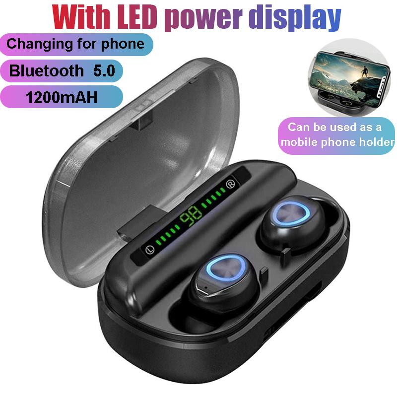 V10 in-ear TWS wireless headset Bluetooth 5.0 IPX7 waterproof noise reduction sports LED digital display, Black
V10 in-ear TWS wireless headset Bluetooth 5.0 IPX7 waterproof noise reduction sports LED digital display, Black