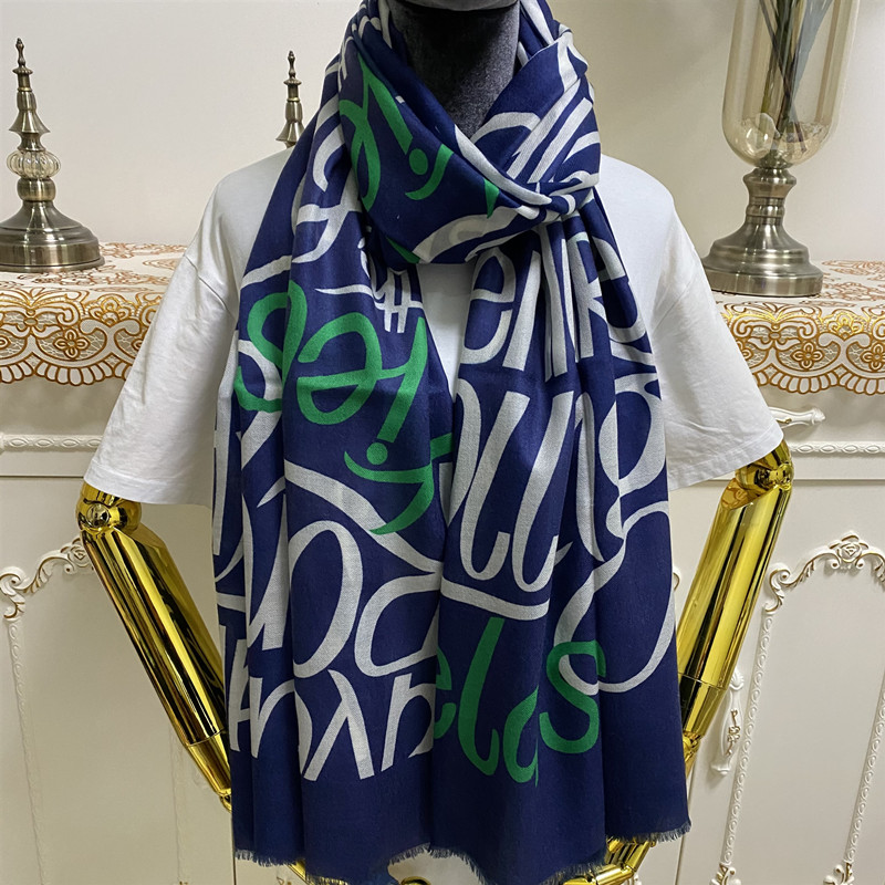 New design long scarf for women blue color good quality 100% cashmere material thin and soft print letters big size 200cm -93cm
New design long scarf for women blue color good quality 100% cashmere material thin and soft print letters big size 200cm -93cm