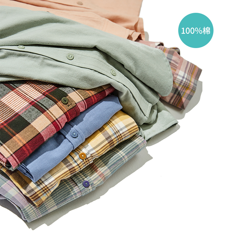 INMAN Spring Autumn Cotton Turn Down Collar Literary All Matched Long Sleeve Women Shirt T200321