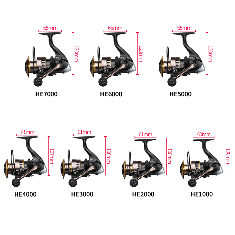 Salwater Fishing Spinning Reel HE5007000 Max Drag 10kg 5 21 Metal ball Grip Spool For Carp Pesca269i