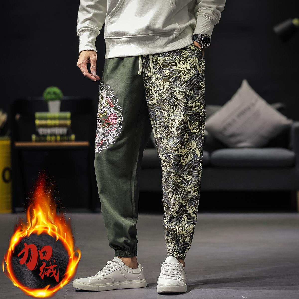 2021 Men's Casual Embroidered Pants Chinese Style Autumn Winter New Man Oversize Trousers Vintage Streetwear Clothing Gr56, Armygreen
2021 Men's Casual Embroidered Pants Chinese Style Autumn Winter New Man Oversize Trousers Vintage Streetwear Clothing Gr56, Armygreen
