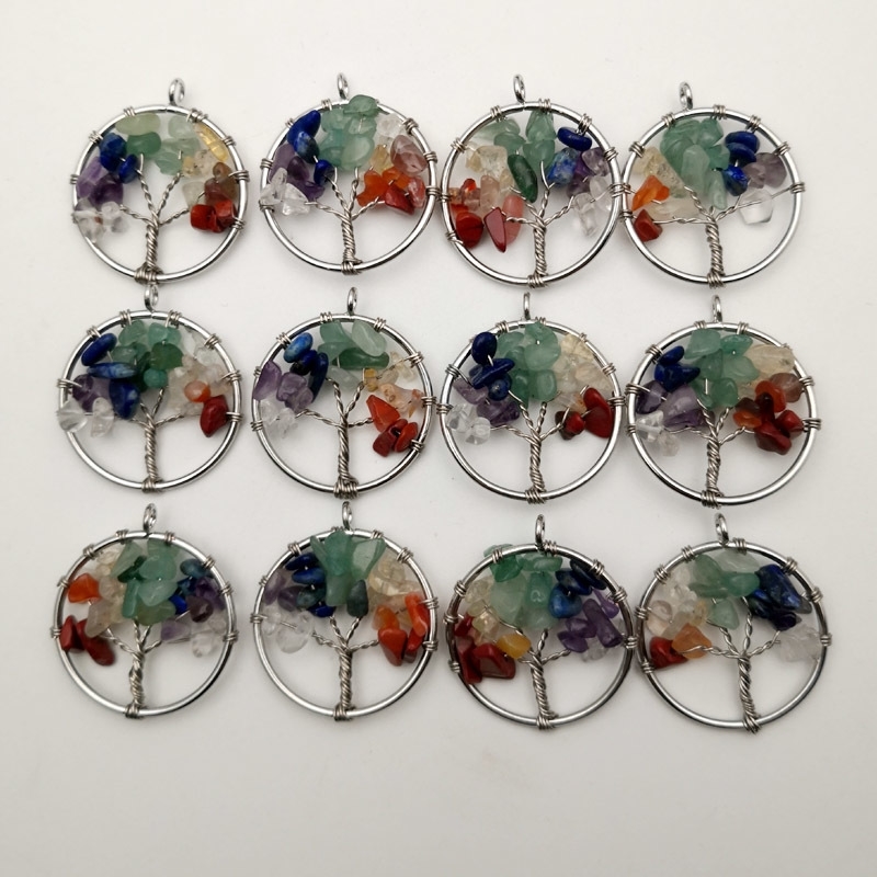 Fashion 30MM Tree of Life 12pc/lot Wisdom Tree Chakra Reiki Healing Natural Stone Pendant for Jewelry making Necklace accessorie 201013
Fashion 30MM Tree of Life 12pc/lot Wisdom Tree Chakra Reiki Healing Natural Stone Pendant for Jewelry making Necklace accessorie 201013