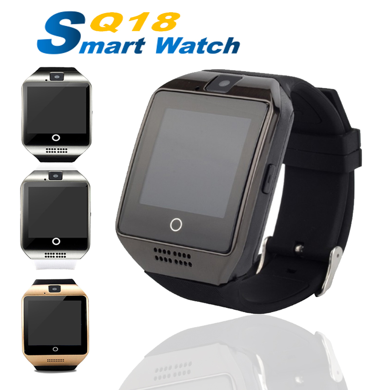 Smart watch with camera Q18 Bluetooth SIM TF physical activity card slot tracker sports for Android
Smart watch with camera Q18 Bluetooth SIM TF physical activity card slot tracker sports for Android