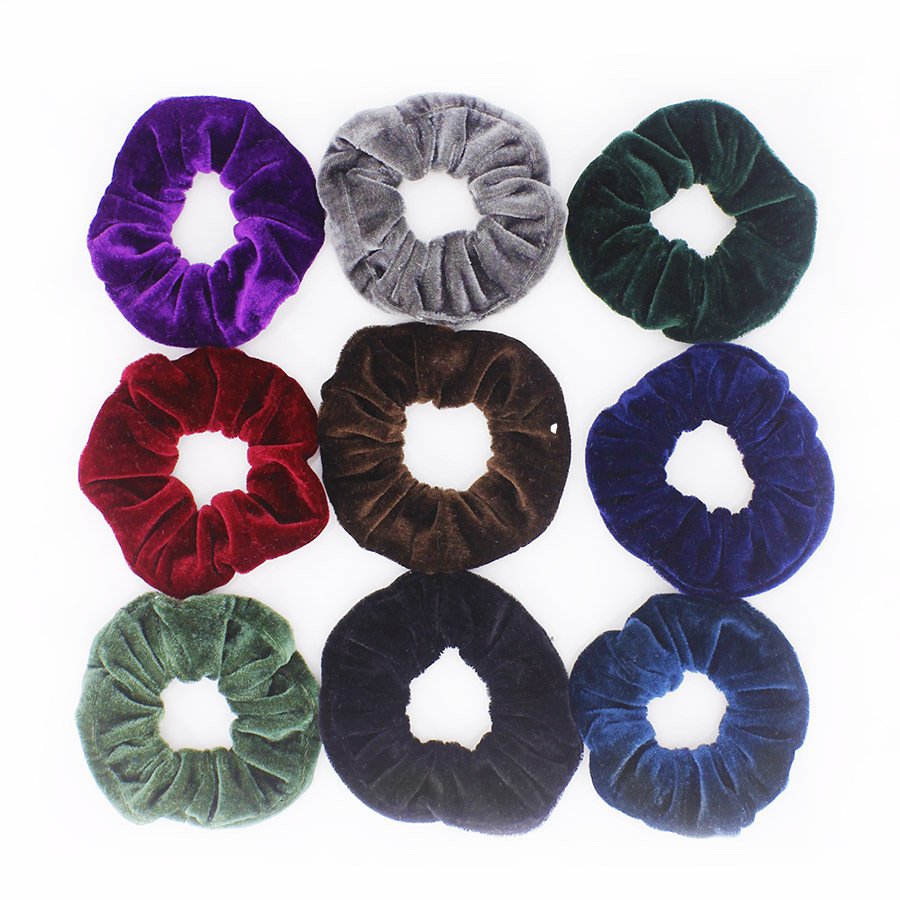 20/40 Pcs/Set Vintage Hair Scrunchies Stretchy Velvet Scrunchie Pack Women Elastic Hair Bands Girl Headwear Rubber Hair Ties LJ200921