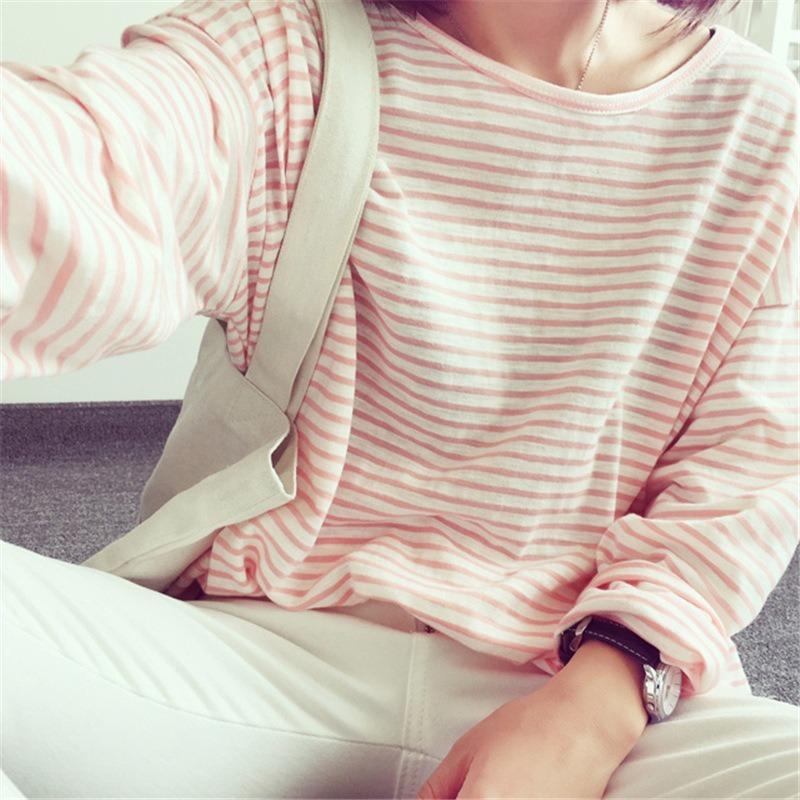 2020 Autumn winter new girl affordable long sleeve striped T-shirt female student loose-fitting bottom for women, Black
2020 Autumn winter new girl affordable long sleeve striped T-shirt female student loose-fitting bottom for women, Black