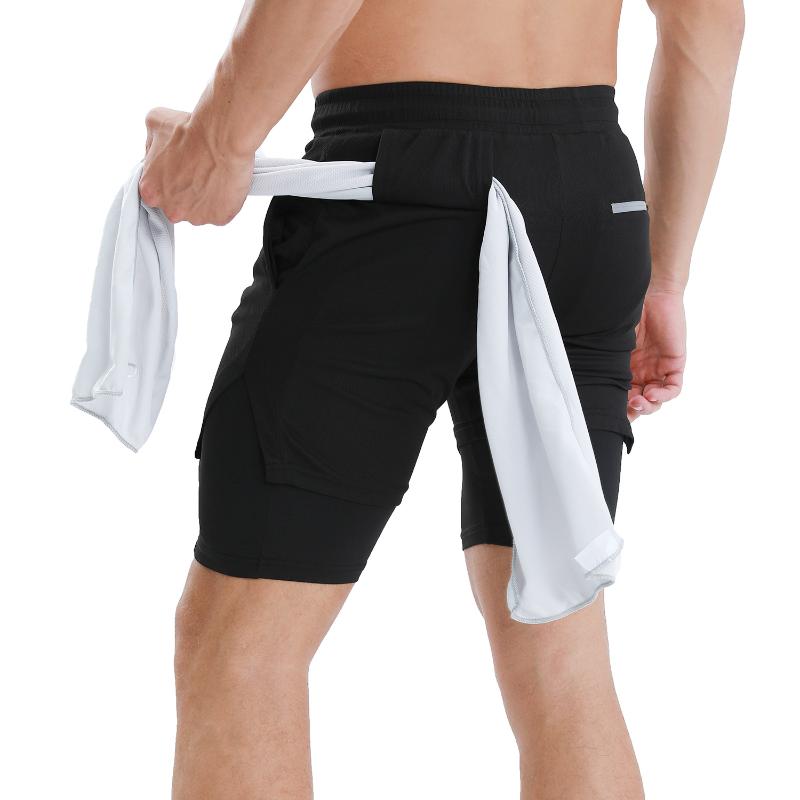 Lixada 2-in-1 Men Running Shorts with Towel Loop and Pocket Shorts Quick Dry Exercise Fitness Training Workout Sportswear, Black
Lixada 2-in-1 Men Running Shorts with Towel Loop and Pocket Shorts Quick Dry Exercise Fitness Training Workout Sportswear, Black