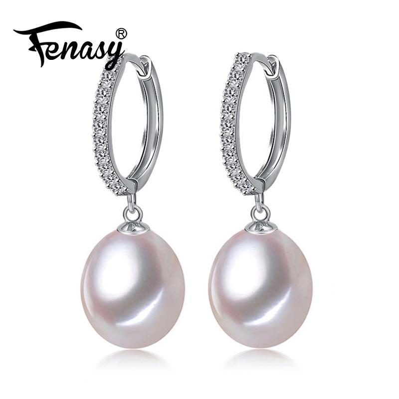 FENASY Bohemia Long Earrings 925 Sterling Silver Earrings Accessories Wedding Party Hoop For Women Love Fine Jewelry
