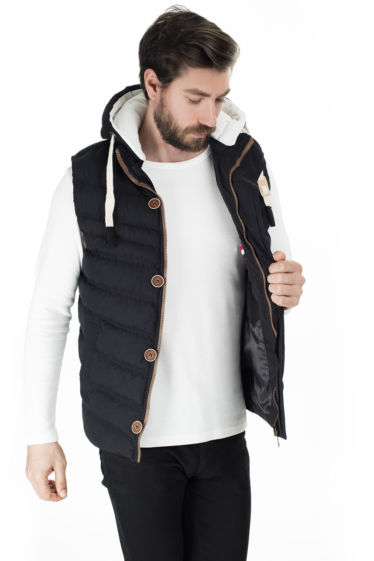 Buratti Hooded Slim Fit Vest MEN 'S VEST 556 B5618 201128