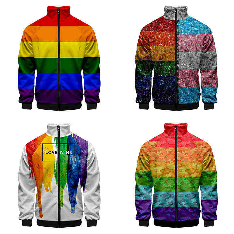 LGBT Fashion 3D Stand Collar Hoodies Men Women Rainbow Flag Lesbians Gays Zipper Hoodie Casual Long Sleeve Jacket Coat Clothes H1224, 3djk-150
LGBT Fashion 3D Stand Collar Hoodies Men Women Rainbow Flag Lesbians Gays Zipper Hoodie Casual Long Sleeve Jacket Coat Clothes H1224, 3djk-150