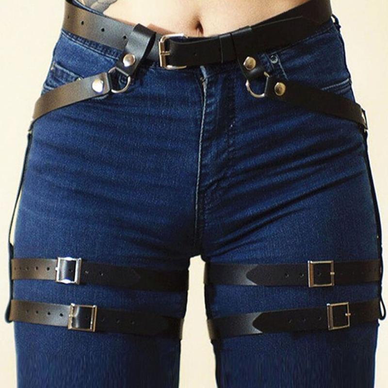 Women Sexy Punk Leather Harness Garter Belt Adjustable Waist Leg Cincher Cage Belt Lady Cool Night Club Wear Leather Cage, As pic
Women Sexy Punk Leather Harness Garter Belt Adjustable Waist Leg Cincher Cage Belt Lady Cool Night Club Wear Leather Cage, As pic