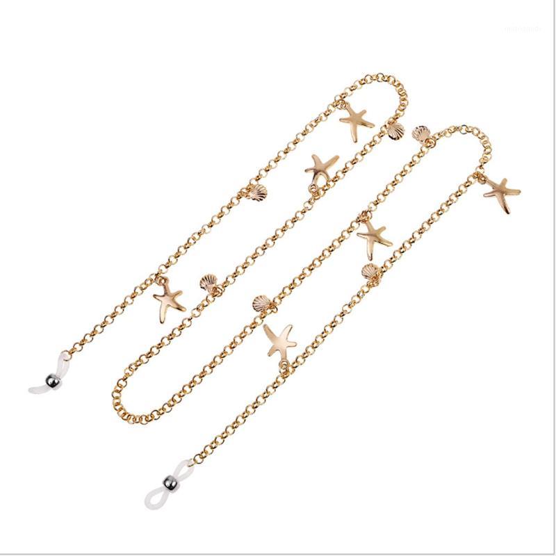 HOT Hanging Neck Gold-Plated Glasses Chain Neck Strap With Accessories Eyeglass Chain Starfish Shell Glasses1
HOT Hanging Neck Gold-Plated Glasses Chain Neck Strap With Accessories Eyeglass Chain Starfish Shell Glasses1