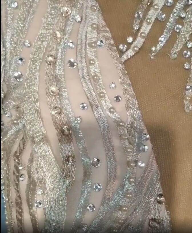 aso ebi arabic gold luxurious mermaid evening dresses beaded lace prom dresses vintage formal party second reception gowns zj399