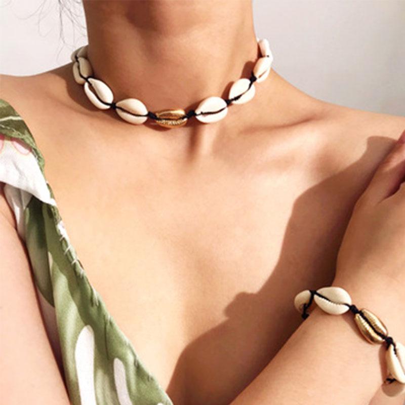 New Fashion Rope Chain Shell Choker Necklace Natural Seashell Summer Beach Bohemian Cowrie Choker Necklaces Women Jewelry Gifts
New Fashion Rope Chain Shell Choker Necklace Natural Seashell Summer Beach Bohemian Cowrie Choker Necklaces Women Jewelry Gifts