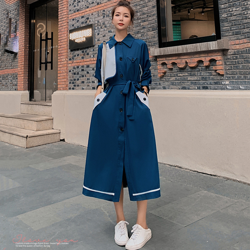 2021 New Female Dress Spring New Fall Long Fashion Lapel Sew Contrast Waist High Single-breasted Shirt Dressed 28x U6pb, Green.
2021 New Female Dress Spring New Fall Long Fashion Lapel Sew Contrast Waist High Single-breasted Shirt Dressed 28x U6pb, Green.