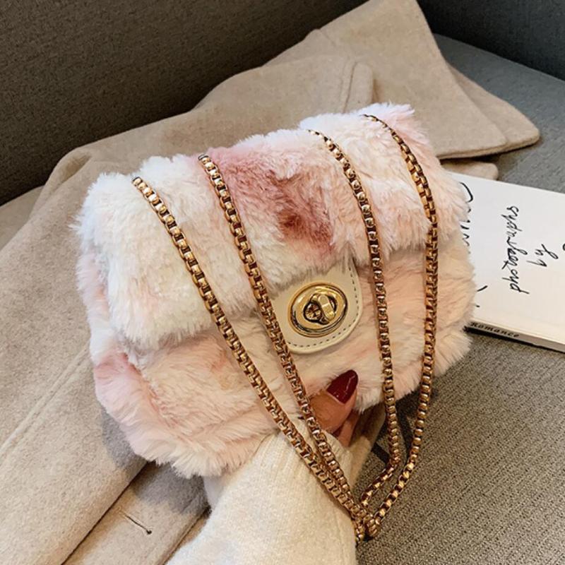Contrast color Square Crossbody bag 2021 Winter New Quality Soft Plush Women's Designer Handbag Chain Shoulder Messenger Bag, Black
Contrast color Square Crossbody bag 2021 Winter New Quality Soft Plush Women's Designer Handbag Chain Shoulder Messenger Bag, Black