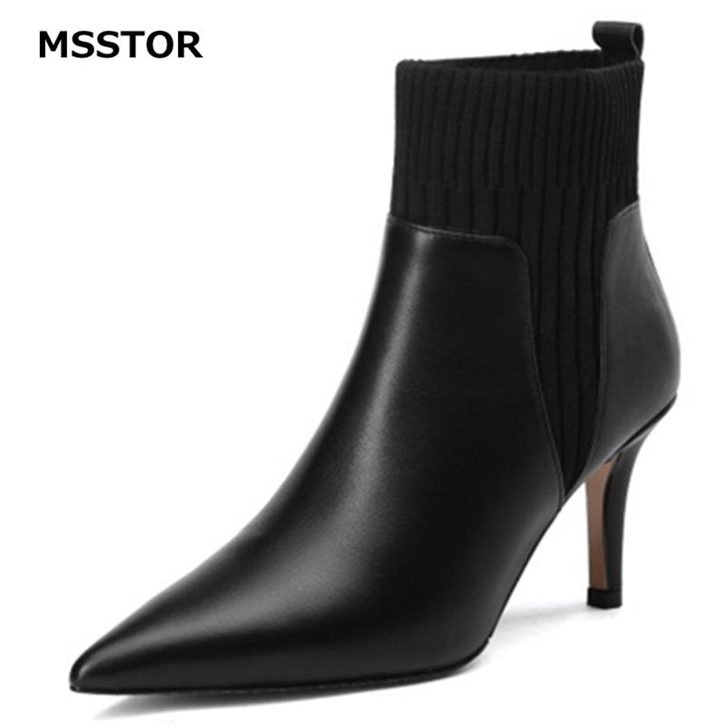 Knitting Pointed Toe Ankle Boots For Women Slip-On Concise Casual Office High Heels Boots Cow Leather Winter Shoes Women Sexy, Beige
Knitting Pointed Toe Ankle Boots For Women Slip-On Concise Casual Office High Heels Boots Cow Leather Winter Shoes Women Sexy, Beige