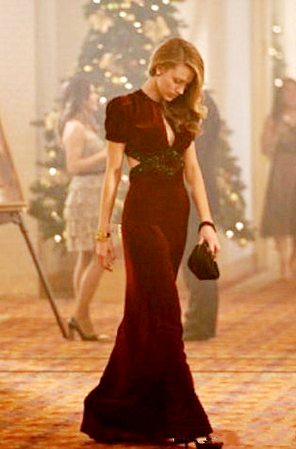 Elegant Long Burgundy Velvet Prom Dresses Sexy Keyhole Open Back Sheath Evening Gowns Women Formal Wear Vintage Blake Lively Party Dress