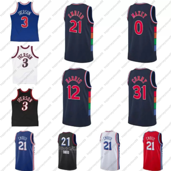 Basketball jersey Joel Embiid #21 Tyrese Maxey #0 Curry #31 Harris #12 Allen Iverson #3 2021-22 retro city jerseys Men youth S-2XL, With logo
Basketball jersey Joel Embiid #21 Tyrese Maxey #0 Curry #31 Harris #12 Allen Iverson #3 2021-22 retro city jerseys Men youth S-2XL, With logo