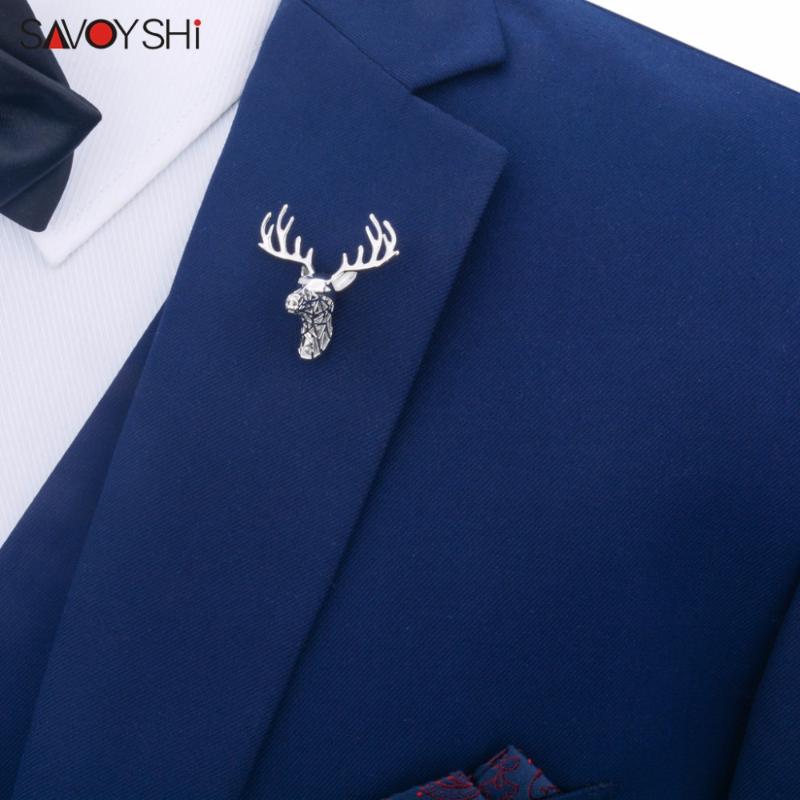 Pins, Brooches SAVOYSHI Silver Color Deer Shape Lapel Pin Pins Fine Gift For Mens Collar Party Engagement Brand DIY Jewelry
Pins, Brooches SAVOYSHI Silver Color Deer Shape Lapel Pin Pins Fine Gift For Mens Collar Party Engagement Brand DIY Jewelry