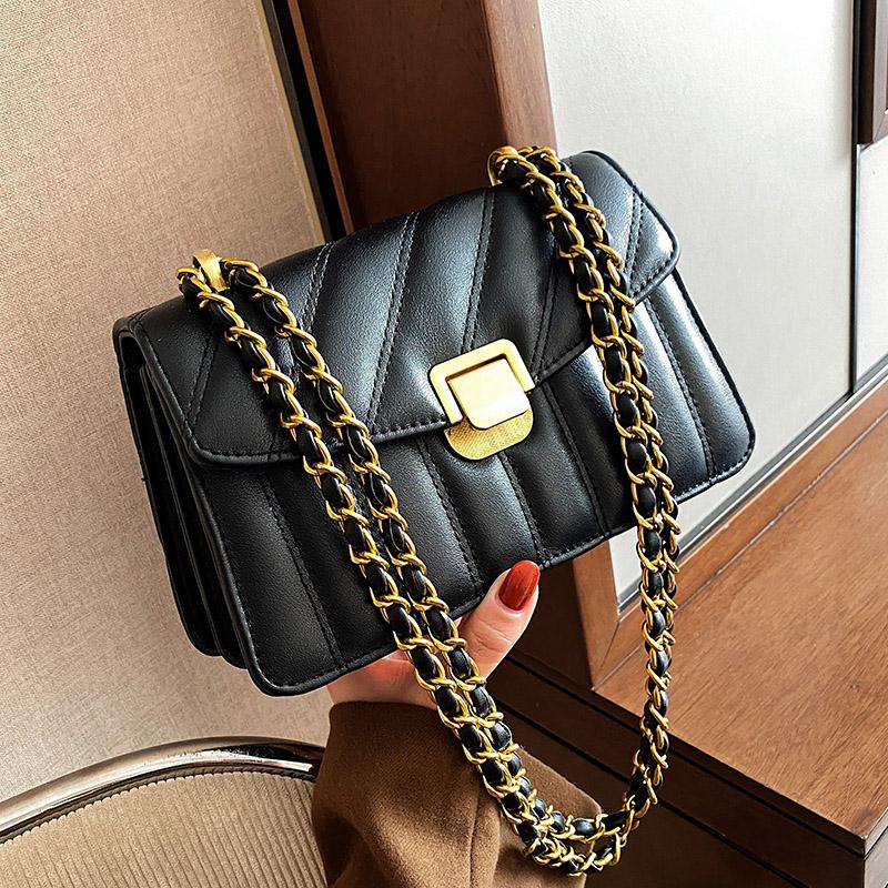 Fashion Pu Leather Chain Shoulder Lady Bag Women 2021 Casual Crossbody Pack Square Handbag Female Baguette Bag New Sac Main Noir, Black
Fashion Pu Leather Chain Shoulder Lady Bag Women 2021 Casual Crossbody Pack Square Handbag Female Baguette Bag New Sac Main Noir, Black