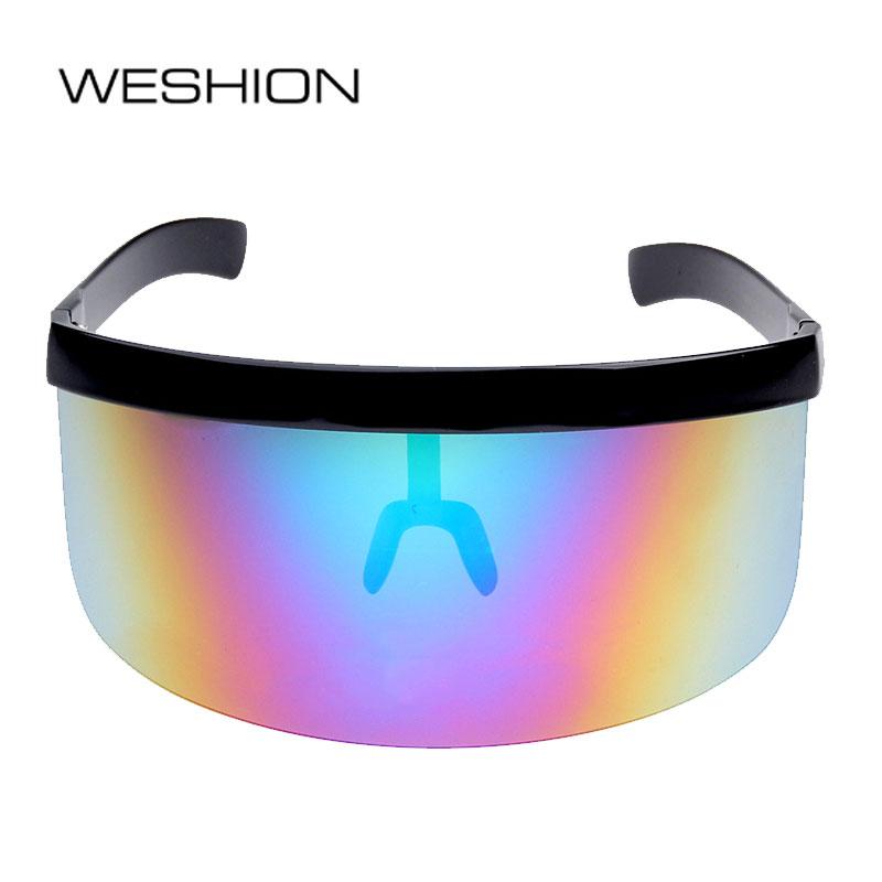 WESHIONON Oversized Sunglasses Men Women Planga Clout Goggles Reflective Eyeglasses Windproof Sun Glasses 2020 Rimless Gafas Sol
WESHIONON Oversized Sunglasses Men Women Planga Clout Goggles Reflective Eyeglasses Windproof Sun Glasses 2020 Rimless Gafas Sol