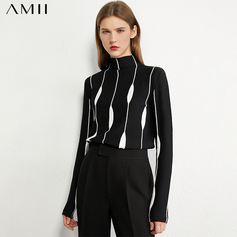 Amii Minimalism Autumn Winter Women's Sweater Fashion Art Jacquard Slim Fit Turtleneck Sweater Causal Female Tops 12070391 201031, Beige
Amii Minimalism Autumn Winter Women's Sweater Fashion Art Jacquard Slim Fit Turtleneck Sweater Causal Female Tops 12070391 201031, Beige