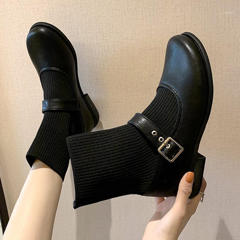 Lolita Shoes Belt Ankle Boots For Women Knitting Sock Girls Boots Black Buckle Leather Shoes Botas Retro Mujer 2020 Winter 8483N1, Brown
Lolita Shoes Belt Ankle Boots For Women Knitting Sock Girls Boots Black Buckle Leather Shoes Botas Retro Mujer 2020 Winter 8483N1, Brown