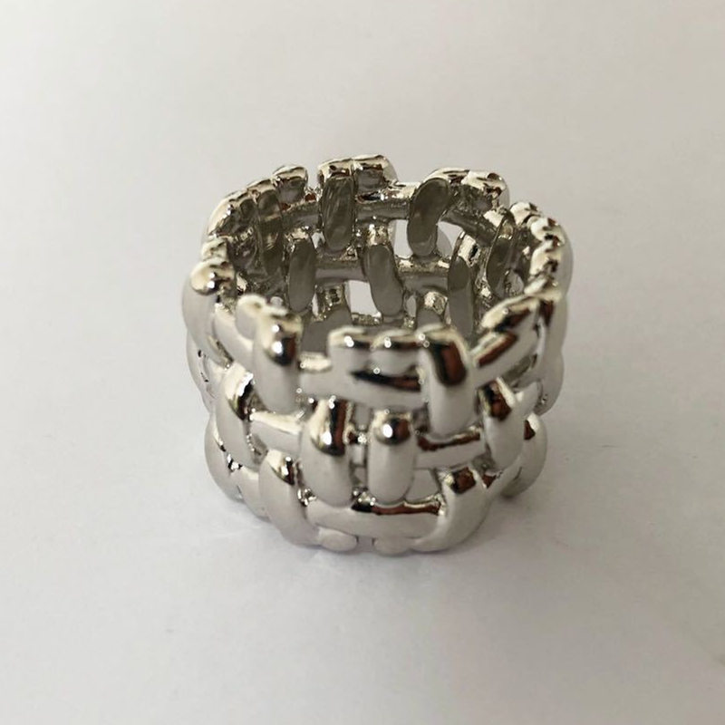 Hip Hop 2020 New Trendy Brand Personality Fashion Bloggers Ring High-end Woven Couple Finger Rings Niche Jewelry for Women Men Wedding