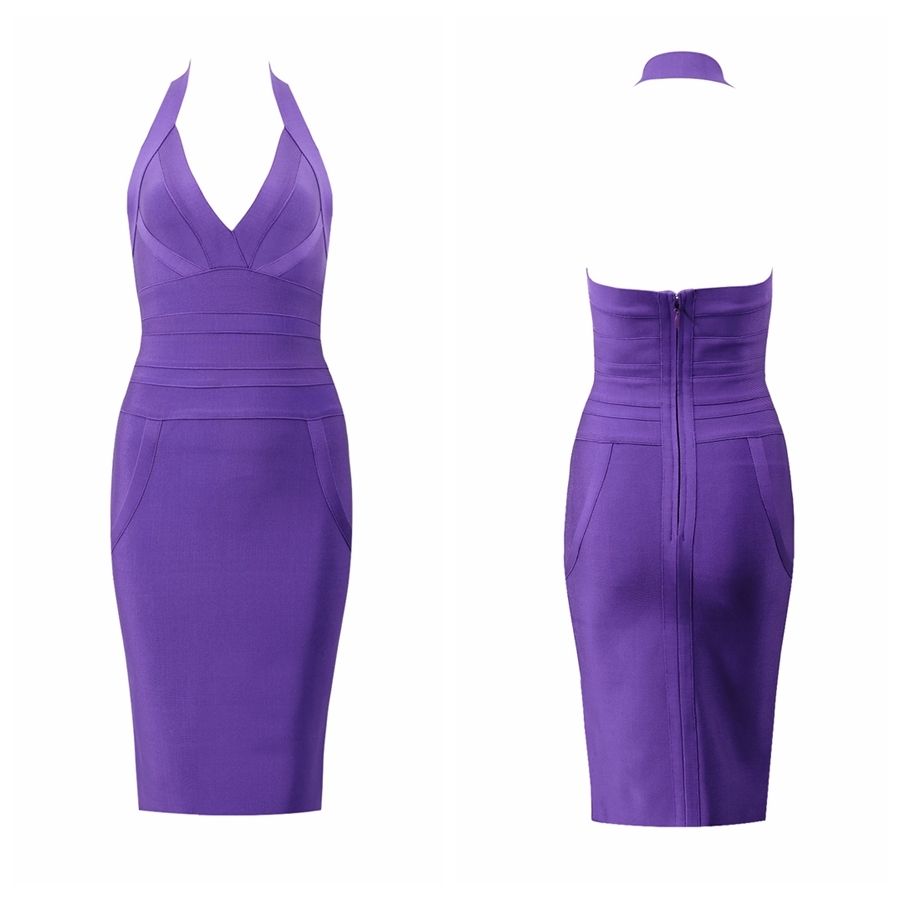 2020 Nude Hight Quality Halter Female Rayon Bandage Celebrity Party at Night Dressed Up New Factory Sale 722s, Violet 
2020 Nude Hight Quality Halter Female Rayon Bandage Celebrity Party at Night Dressed Up New Factory Sale 722s, Violet