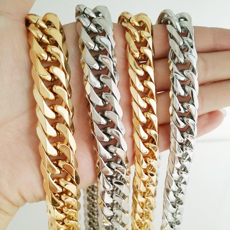 Men's White/Gold Plated 316L Stainless Steel Curb Cuban Link Chain Necklace Jewelry Christmas Gift
Men's White/Gold Plated 316L Stainless Steel Curb Cuban Link Chain Necklace Jewelry Christmas Gift