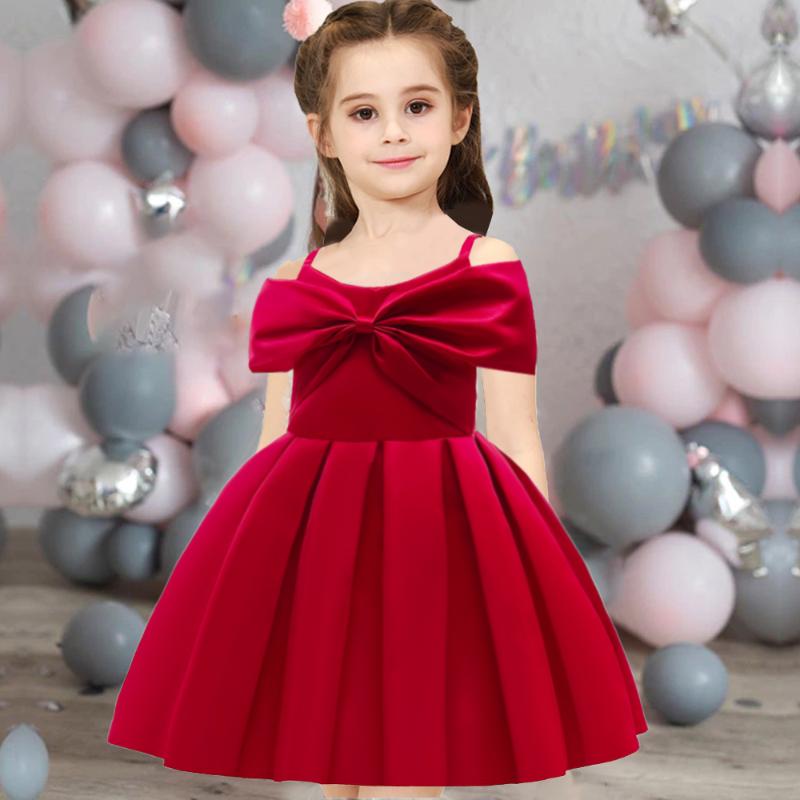 Girl's Dresses Summer Big Bowknot Suspender Dress For Children Flower Girls Party Wedding Elegent Princess Vestidos 4 6 8 10 Years, Red;yellow
Girl's Dresses Summer Big Bowknot Suspender Dress For Children Flower Girls Party Wedding Elegent Princess Vestidos 4 6 8 10 Years, Red;yellow