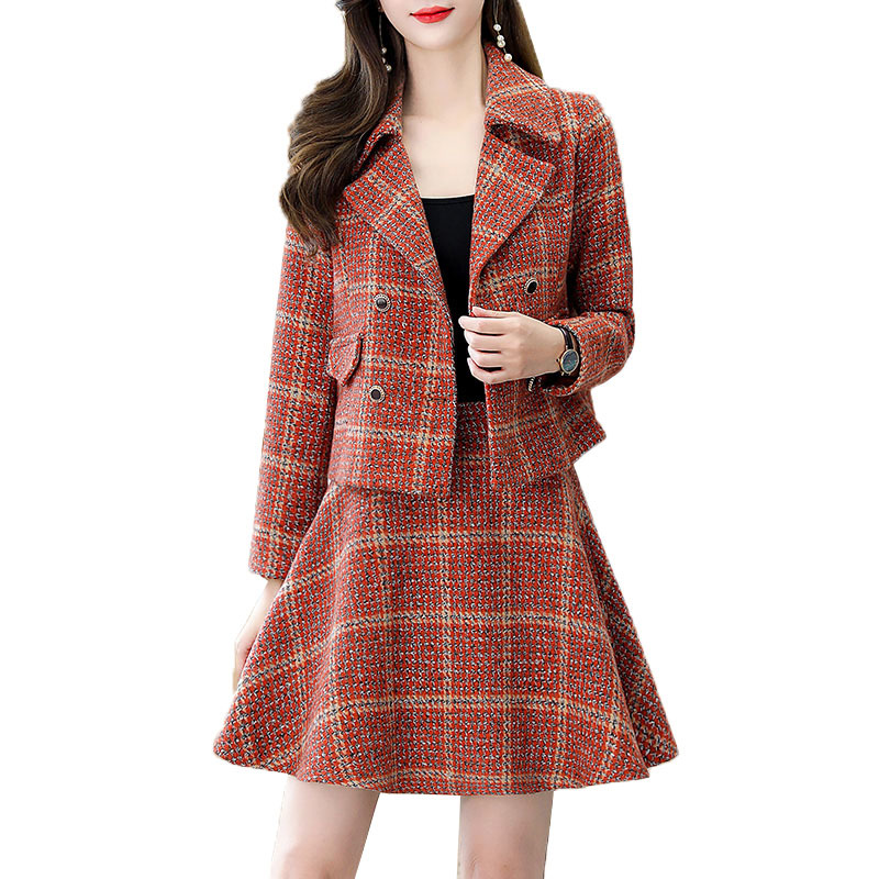 Woolen Set of Two Top Pieces and Women's Skirt Autumn 2021 New Korean Fashion Thin Female Suit Wool Short Trellis Defines R487 Cgc9, Haig
Woolen Set of Two Top Pieces and Women's Skirt Autumn 2021 New Korean Fashion Thin Female Suit Wool Short Trellis Defines R487 Cgc9, Haig
