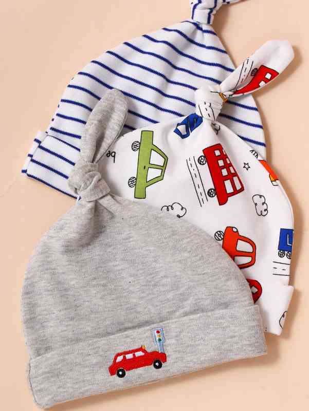 3pcs Baby Cartoon Graphic Hat SHE