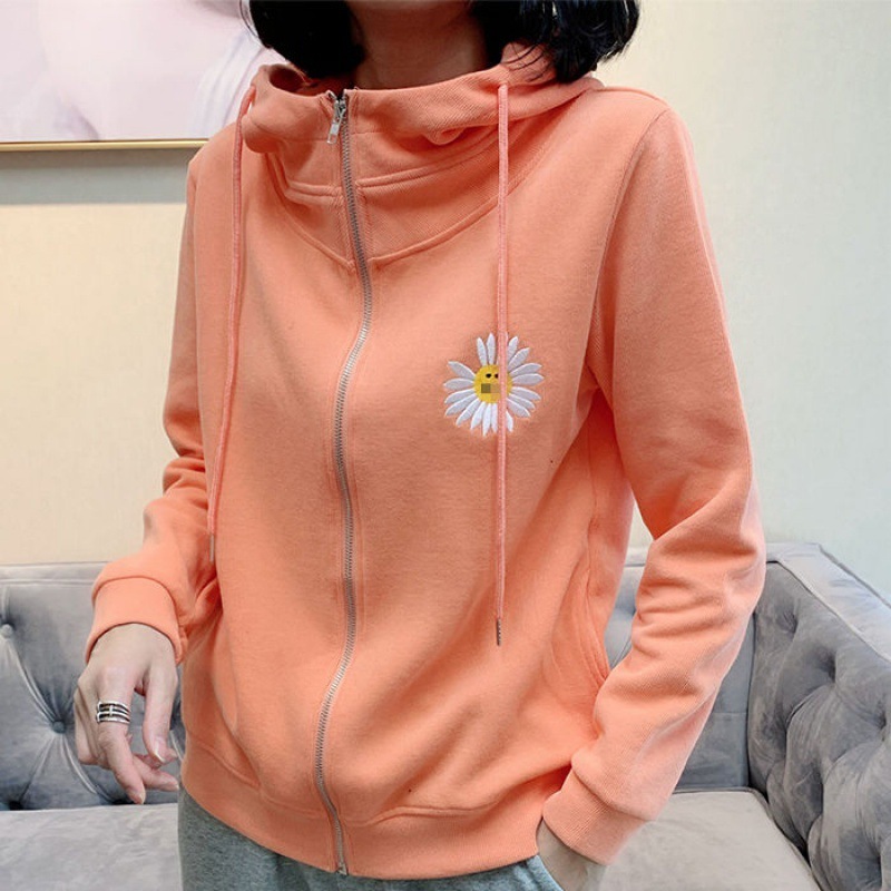 2021 Spring and Autumn New Zip-up Female Small Daisy Casual Loose with a Baseball Uniform Hoodie Women's Jacket Dtq4, White
2021 Spring and Autumn New Zip-up Female Small Daisy Casual Loose with a Baseball Uniform Hoodie Women's Jacket Dtq4, White