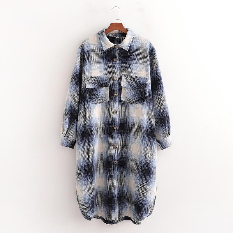 XD - 3238 fall 2020 new Europe and the United States women's wear loose women long lattice coat, Black;brown
XD - 3238 fall 2020 new Europe and the United States women's wear loose women long lattice coat, Black;brown