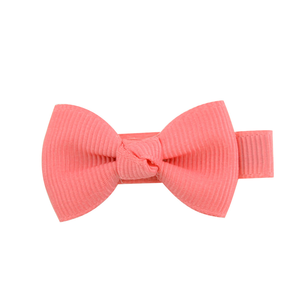 40 pcs/lot Cute Mini Bows With Clip For Baby Girls Hair Clips Tie Solid Ribbon Barrettes Kids Hairpins Headwear Accessories