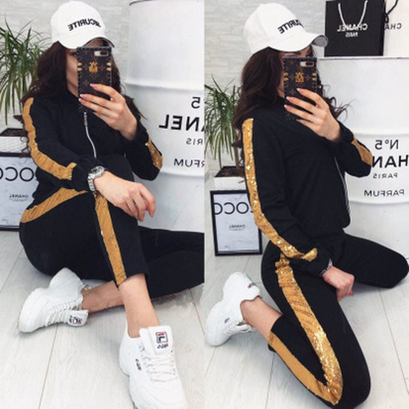 2021 New Tracksuit Casual Fall Outfits Sequined Patchwork Outwear Pieces Top and Pants Sexy Sweatsuit Women U5qm, Khaki
2021 New Tracksuit Casual Fall Outfits Sequined Patchwork Outwear Pieces Top and Pants Sexy Sweatsuit Women U5qm, Khaki