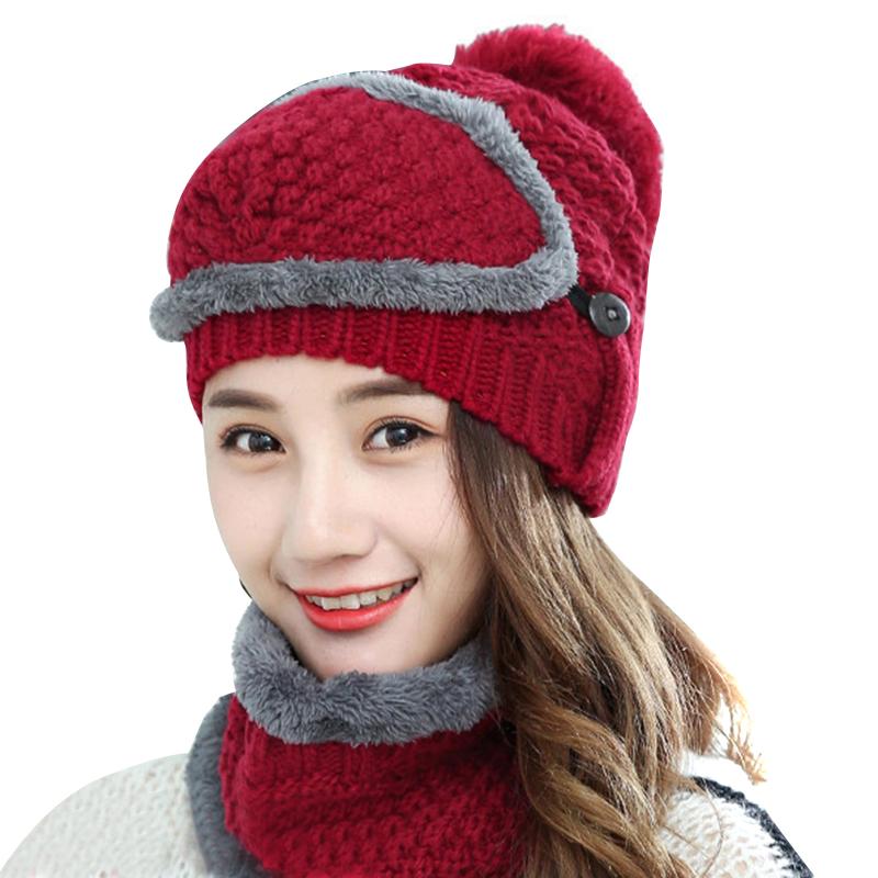 3-Piece Set Womens Winter Plus Velvet Hat Set Thickend Knitted Hat Scarf Face Cover Outdoor New
3-Piece Set Womens Winter Plus Velvet Hat Set Thickend Knitted Hat Scarf Face Cover Outdoor New
