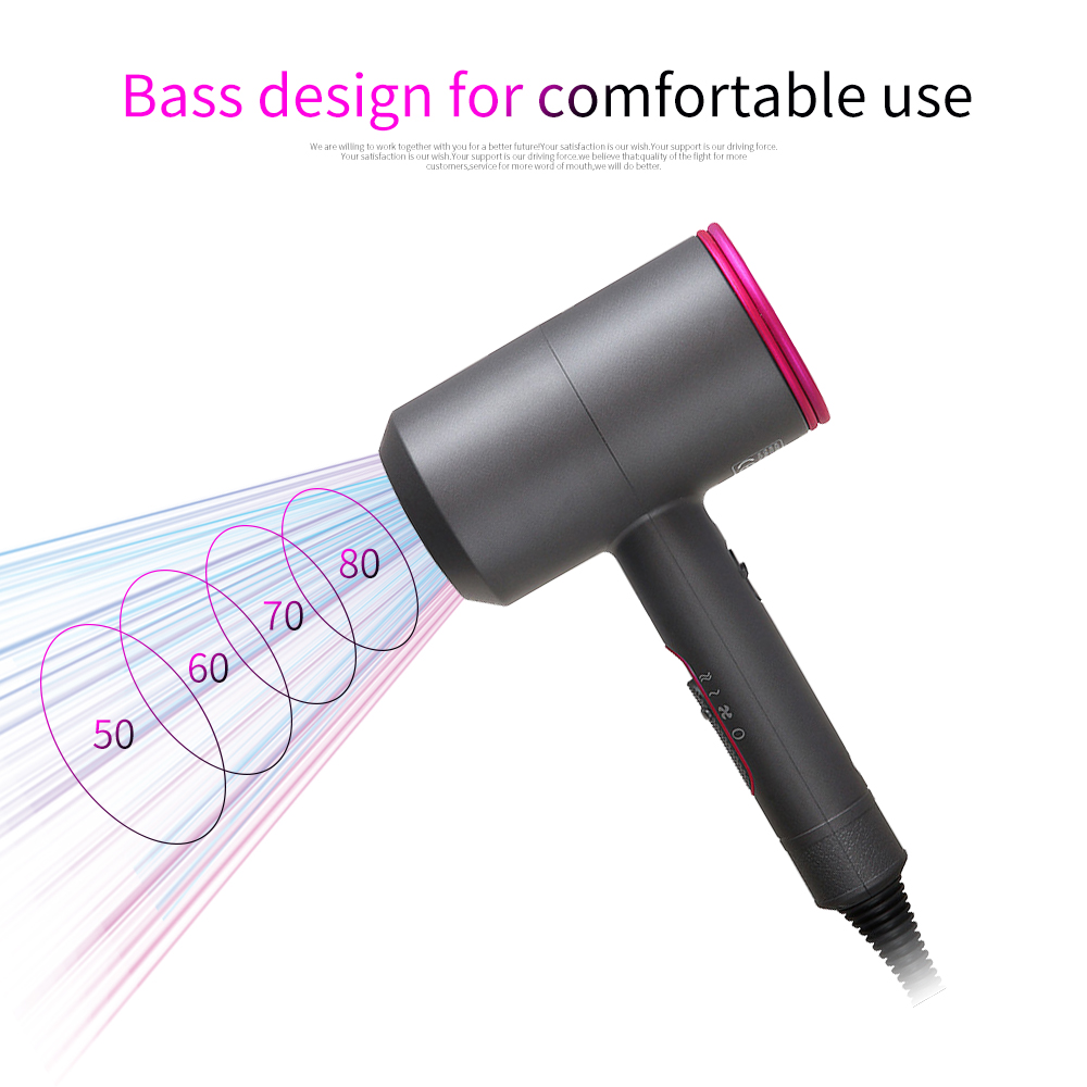 New Hair Dryer Negative Ionic Professional Powerful Hairdryer Travel Homeuse Hot Cold Wind Salon Blow Dryer