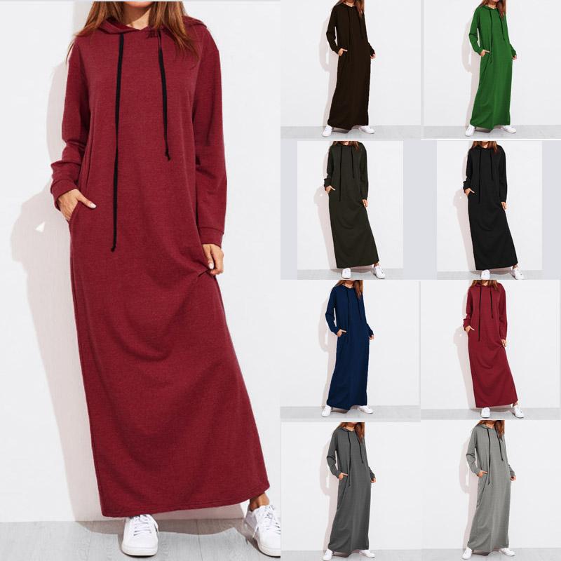 2020 Women' Maxi Dress Vestidos Celmia Autumn Hooded Long Sleeve Pockets Sweatshirt Warm Pullover Dress Robe Femme Plus Size, Black
2020 Women' Maxi Dress Vestidos Celmia Autumn Hooded Long Sleeve Pockets Sweatshirt Warm Pullover Dress Robe Femme Plus Size, Black