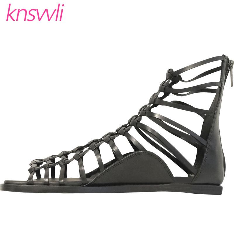 Leather Braided Summer Boots Woman Peep Toe Cut Outs Woven Rome Femmes Sandales Casual Flat Ankle Boots For Women Sandals, Black
Leather Braided Summer Boots Woman Peep Toe Cut Outs Woven Rome Femmes Sandales Casual Flat Ankle Boots For Women Sandals, Black