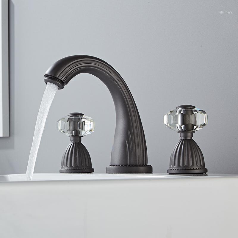 Basin Faucet Gun Grey Bathroom Sink Faucet 3 Hole Widespread Gold/Black/Chrome Basin Mixer Hot And Cold Water Tap New1
Basin Faucet Gun Grey Bathroom Sink Faucet 3 Hole Widespread Gold/Black/Chrome Basin Mixer Hot And Cold Water Tap New1