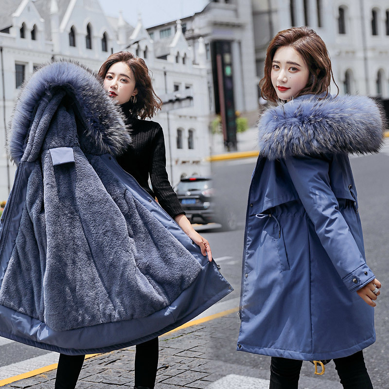 SWREDMI Thick Warm Winter Jacket Women Winter Coat With Fur Lining Plus 5XL 6XL Hooded Female Long Winter Coat Parkas Snow Wear 201103wtt