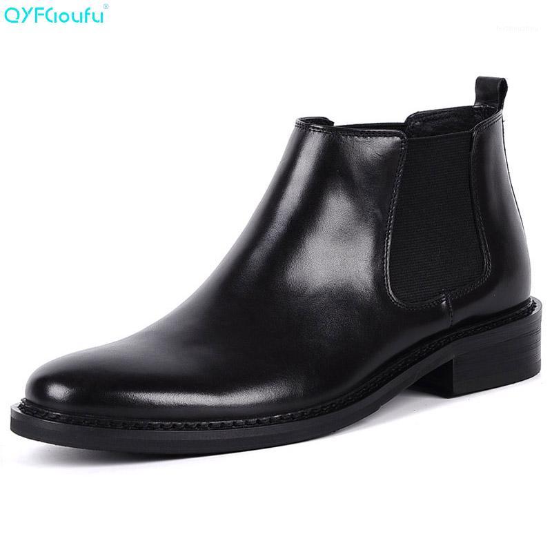 QYFCIOUFU Fashion Mens Fashion Boots Genuine Leather High Quality Cow Leather Dress Boots Designer Handmade Black Ankle1
QYFCIOUFU Fashion Mens Fashion Boots Genuine Leather High Quality Cow Leather Dress Boots Designer Handmade Black Ankle1