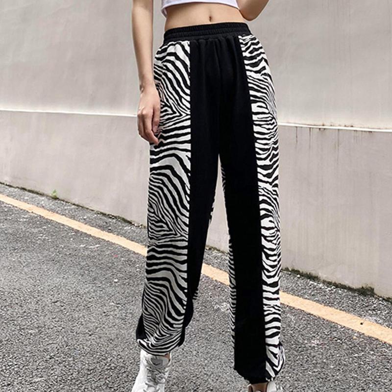 Zebra Patchwork Pants for Women Elastic Waist Ankle Tied Pants Trousers Women Loose Long Trousers pantalones de mujer, Black
Zebra Patchwork Pants for Women Elastic Waist Ankle Tied Pants Trousers Women Loose Long Trousers pantalones de mujer, Black